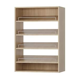 31.5 in. W Wood Modular Adjustable, Stacking, Shoe Shelf, Closet Organizer Unit, Wood Closet System with 4 Shelves