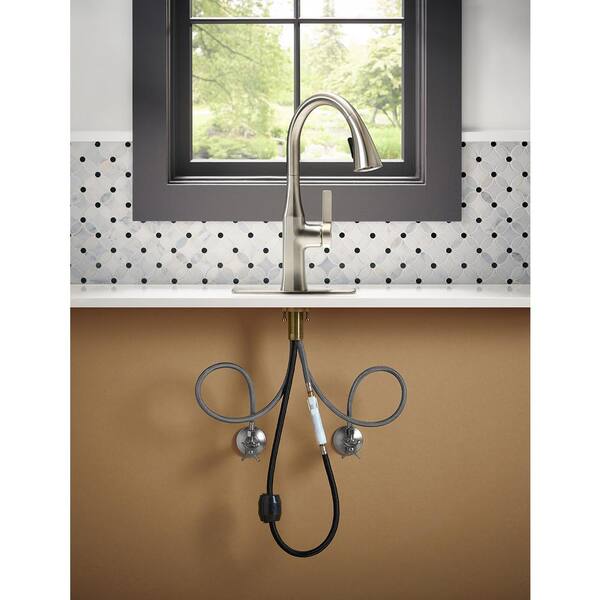 Lyric Workstation 33 in. Dual Mount Stainless Steel Double Bowl Kitchen Sink with Rubicon Kitchen Faucet Lyric Workstation 33 in. Dual Mount Stainless Steel Double Bowl Kitchen Sink with Rubicon Kitchen Faucet