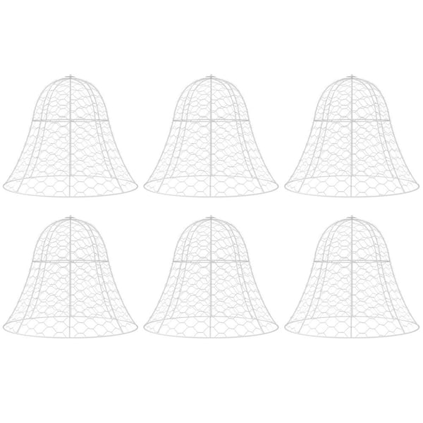 13 in. H White Metal Crop Cage