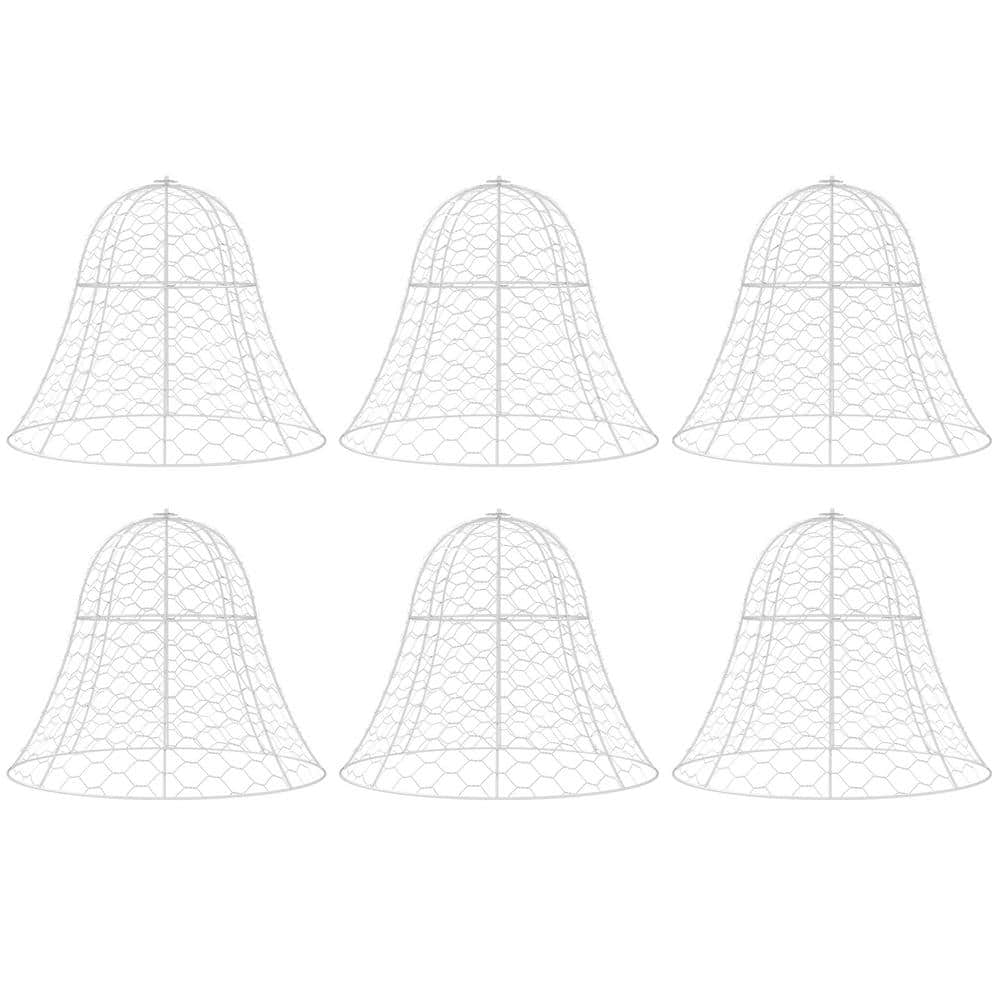 13 in. H White Metal Crop Cage