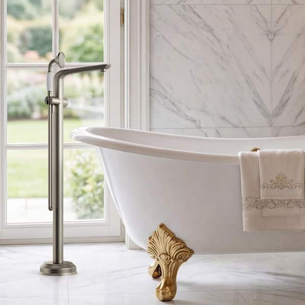 Glacier Bay Dorind Single-Handle Freestanding Tub Faucet Floor