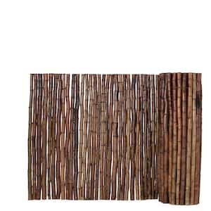 1 in. D x 3 ft. H x 8 ft. W Caramel Brown Bamboo Fence Decorative Rolled Fencing Panel