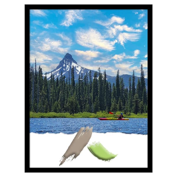 Amanti Art Black Gallery Deep Wood Picture Frame Opening Size 18 x 24 in.