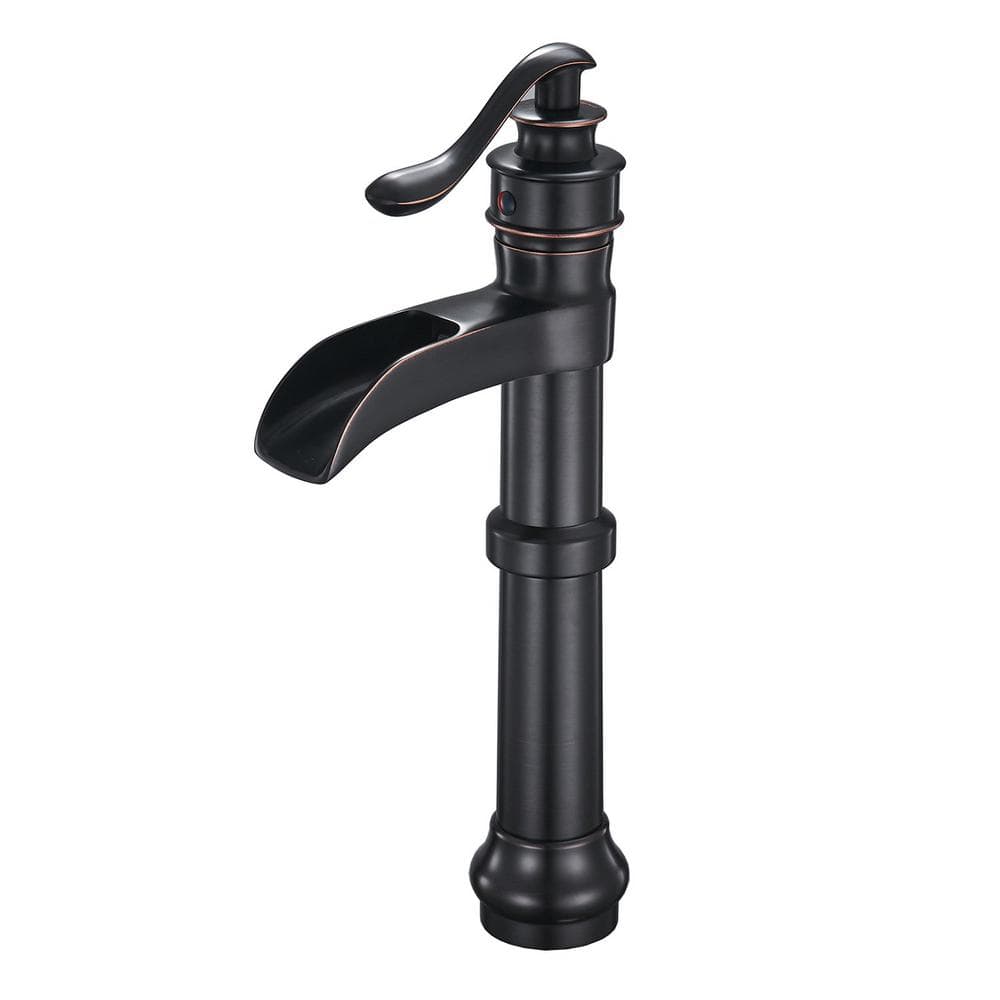 Single Handle Single Hole Waterfall Bathroom Vessel Sink Faucet With Supply