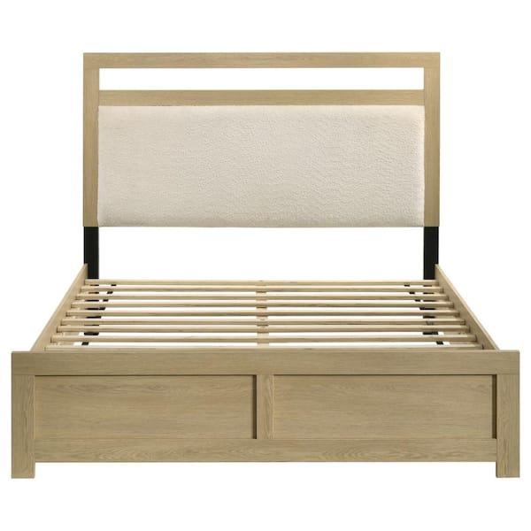 Coaster Hendricks Queen Panel Headboard Platform Bed Light Oak