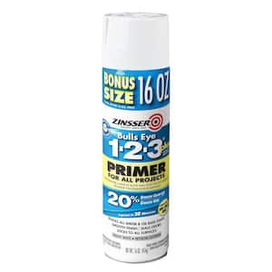 Bulls Eye 1-2-3 Plus 16 oz. White Interior/Exterior Primer Spray (6-Pack)