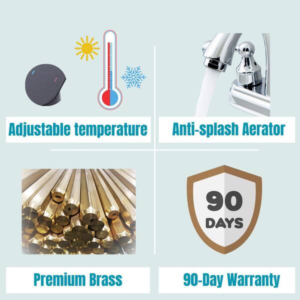 Single Handle Wall Mounted Bathroom Faucet with 360° Spout Swivel in Brushed Gold