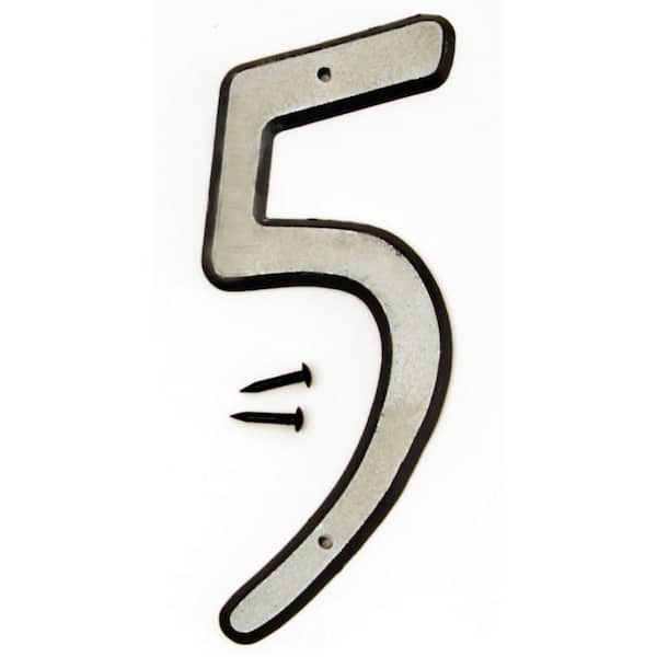 HY-KO 4 in. Plastic Reflective Number 5