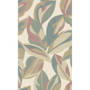 Multi Nicolai Leaf Tropical Printed Non-Woven Paper Paste the Wall Textured Wallpaper 57 Sq. Ft.