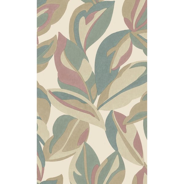 Multi Nicolai Leaf Tropical Printed Non-Woven Paper Paste the Wall Textured Wallpaper 57 Sq. Ft.