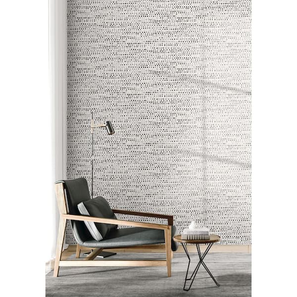 30.75 sq. ft. Salt and Pepper The Sloane Vinyl Peel and Stick Wallpaper Roll