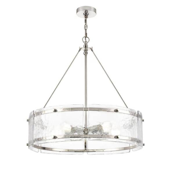 Bennetti 24.75 in. Wide 5-Light Chandelier-Polished Nickel