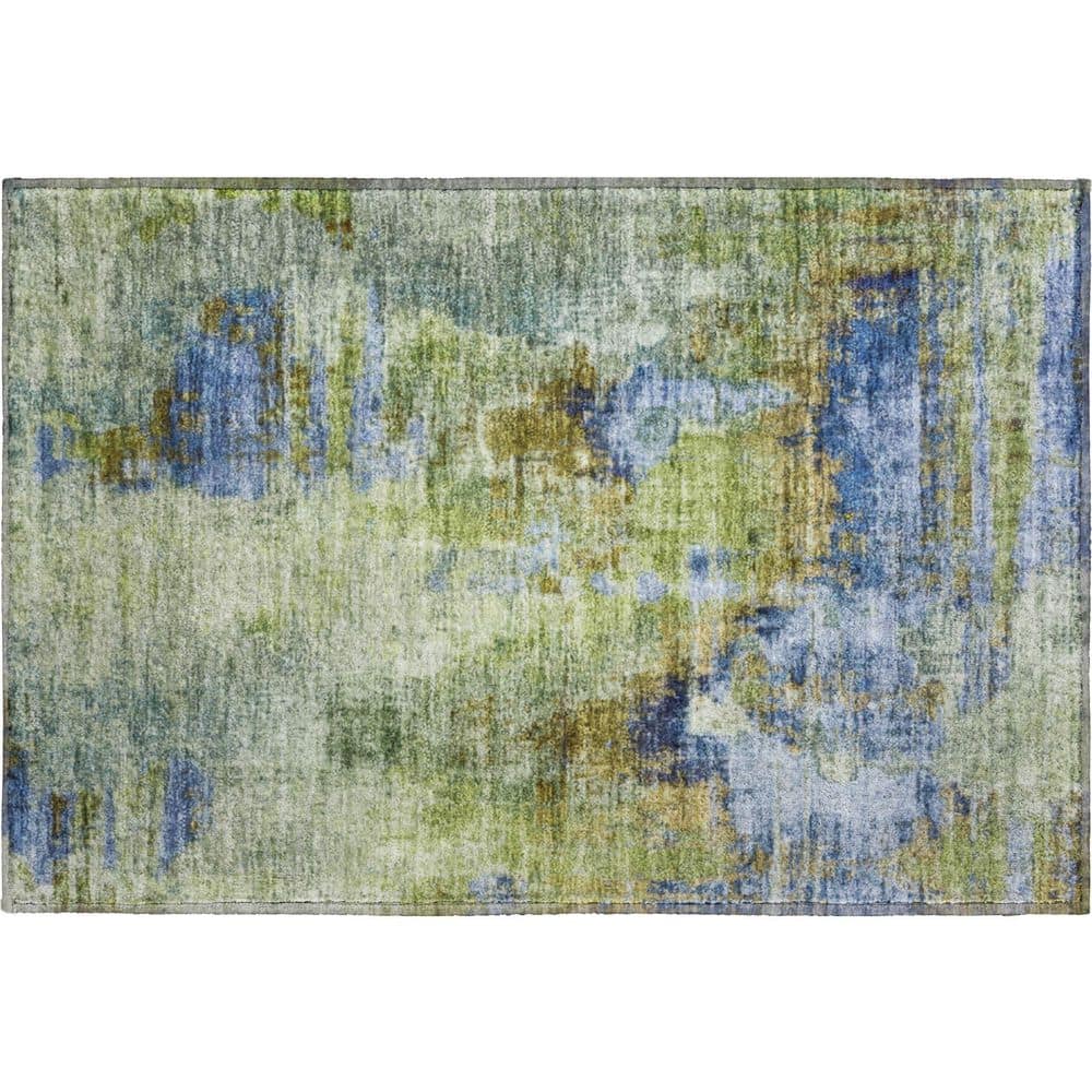 Mayfield Premium Machine Washable Abstract AMF2300 Green 2 ft. x 3 ft. Accent Rug price history on PriceWatchPro