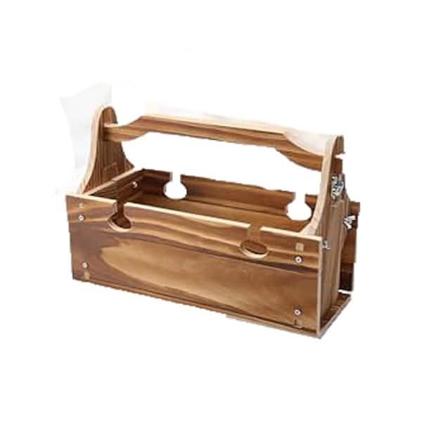 2 in 1 Folding 15.75 in. Wood Rectangle Wood Picnic Tables Table only with Umbrella Hole for Outdoor