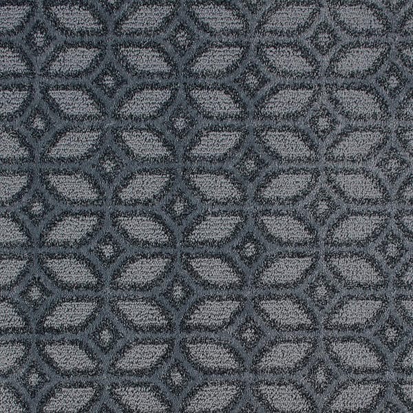 Home Decorators Collection Allshore Deep Sea Blue 37 oz. Polyester Patterned Installed Carpet