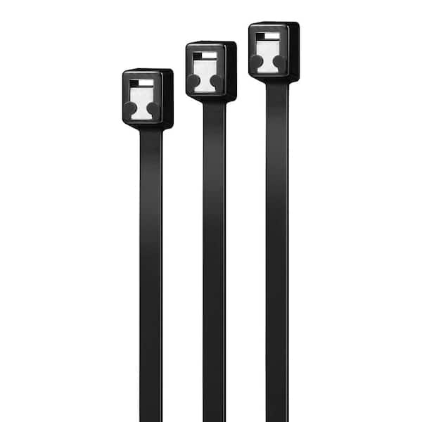 Commercial Electric 8 in., 11 in. and 14 in. Assorted Twist and Cut Cable  Ties, Black (300-Pack) GTSC-300UV PK - The Home Depot