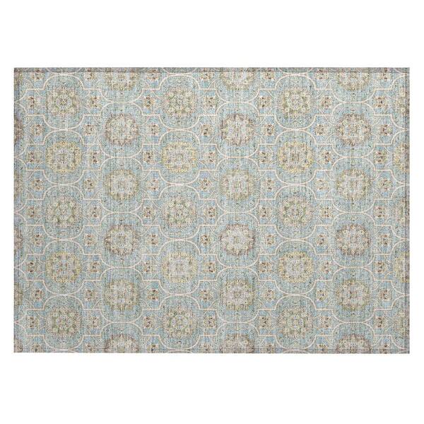 Chantille Machine Washable Indoor/Outdoor Abstract ACN2670 Spa 2 ft. x 3 ft. Accent Rug
