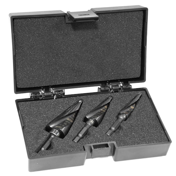 WEN Impact-Duty Titanium Step Drill Bit Set with #2, #3, and #8 Step Drill Bits (3-Piece)