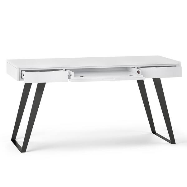 Distressed white deals computer desk