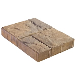 Panorama Demi 3-pc 7.75 in. x 7.75 in. x 2.25 in. Three Tone Brown Concrete Paver (240 Pcs. / 103 Sq. ft. / Pallet)