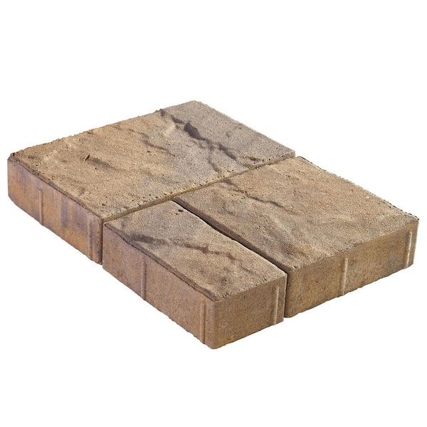 Pavestone Panorama Demi 3-pc 7.75 in. x 7.75 in. x 2.25 in. Three Tone Brown Concrete Paver (240 Pcs. / 103 Sq. ft. / Pallet)
