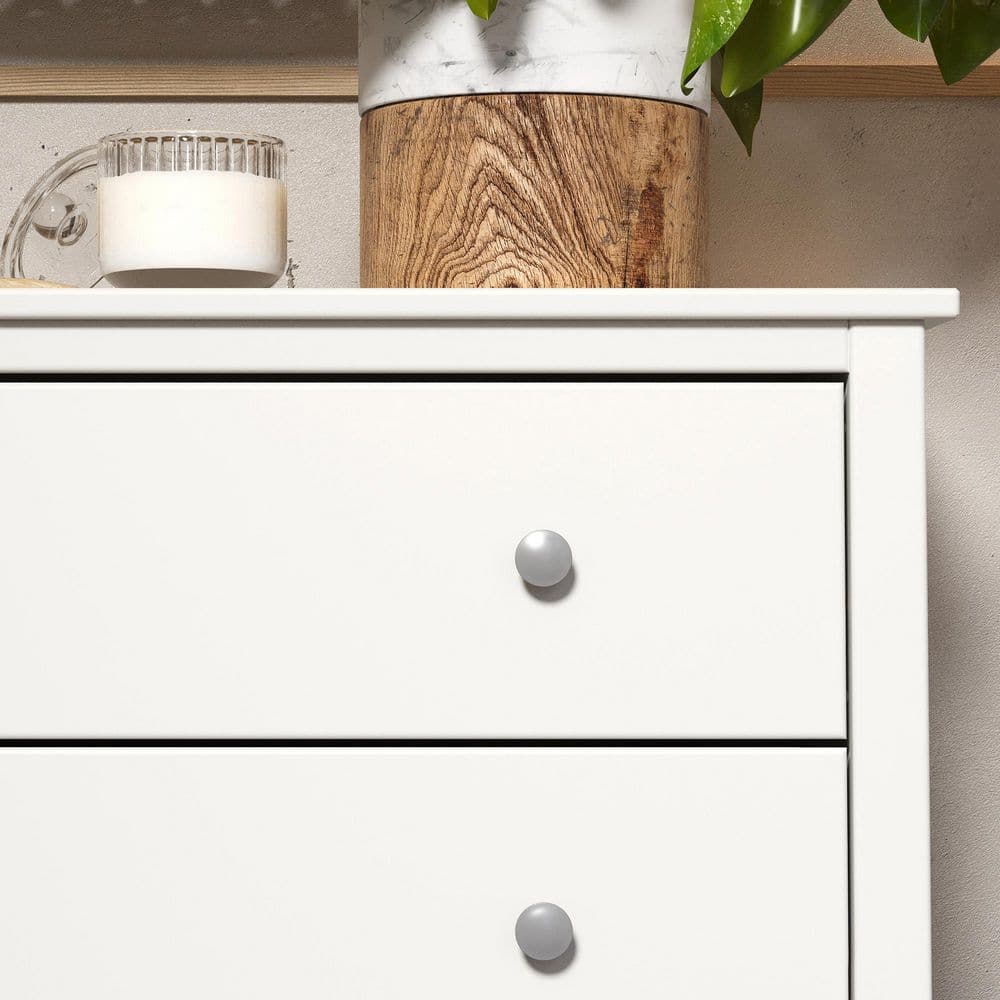 Solid Wood 5-Drawer Dresser 29.92 in. W in White - thumbnail 7