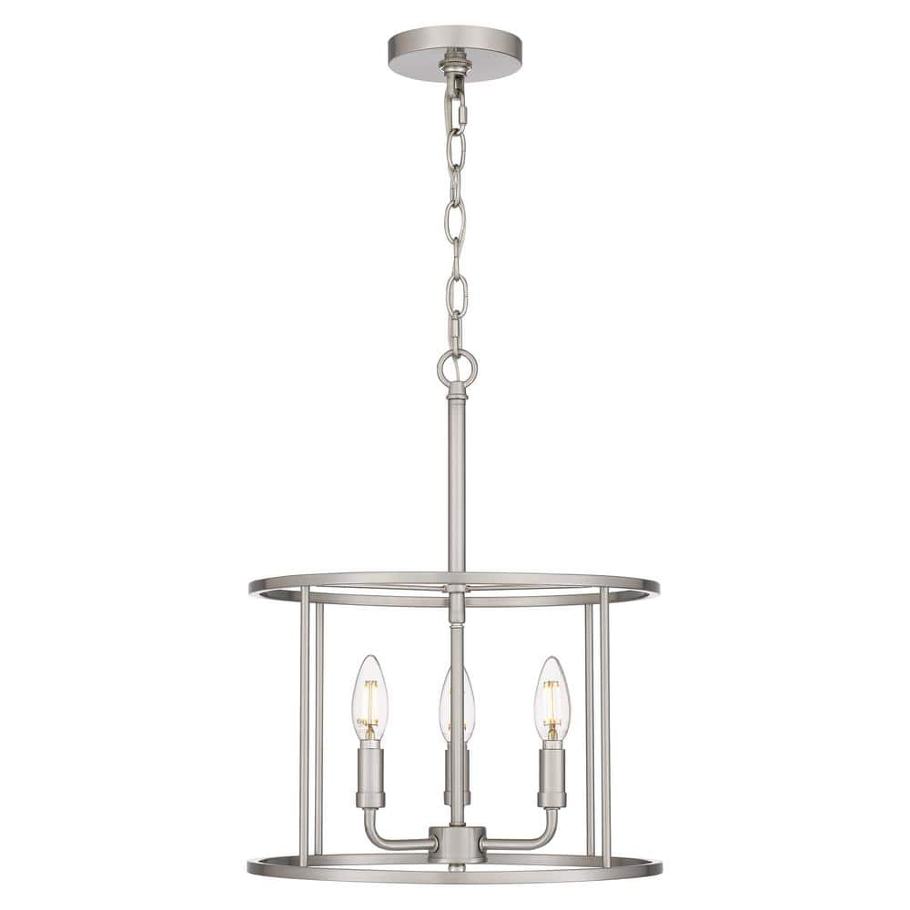 Emerson 3-Light Brushed Nickel Pendant