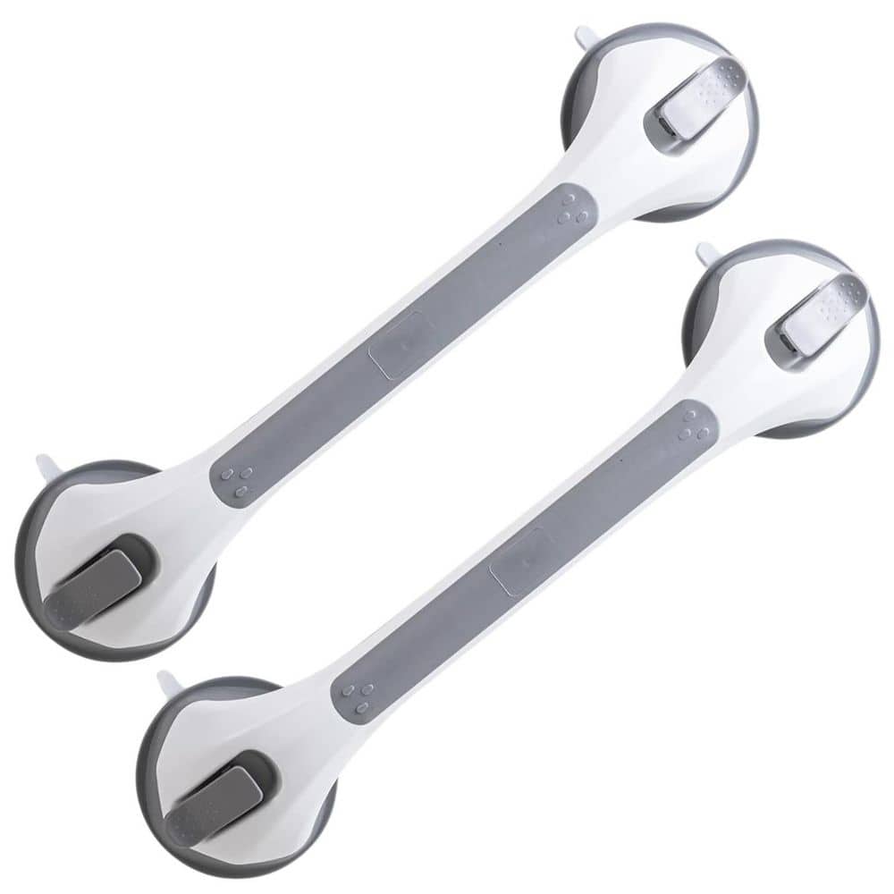 2-Pack 16 in. Grab Bars for Bathtubs and Showers, Suction for Bathroom Hand