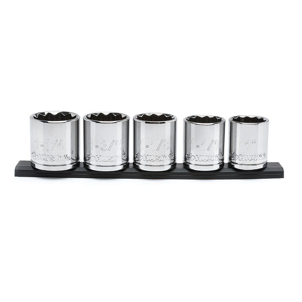 1/2 in. Drive SAE X-Large Socket Set (5-Piece) 1/2 in. Drive SAE X-Large Socket Set (5-Piece)
