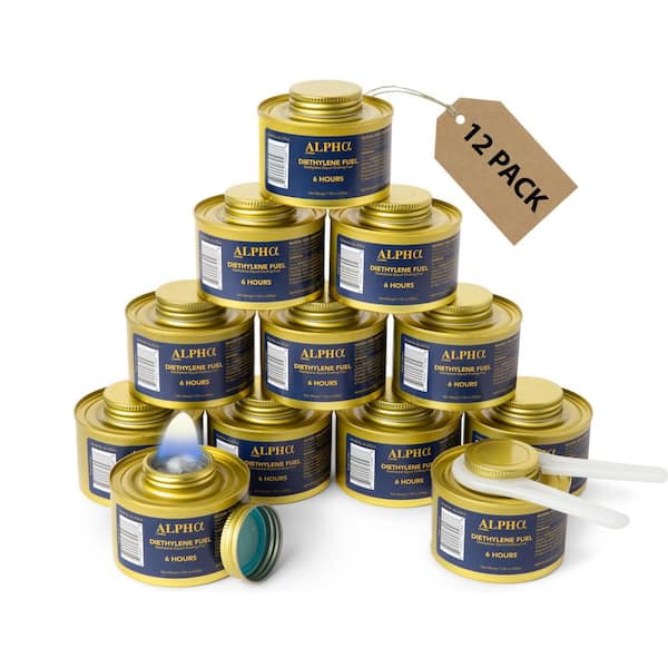 Luxe Edition 12-Piece 6-Hr Cooking Fuel Wick Safe Chafing Fuel Lid Opener for Chafing Dish Accessories