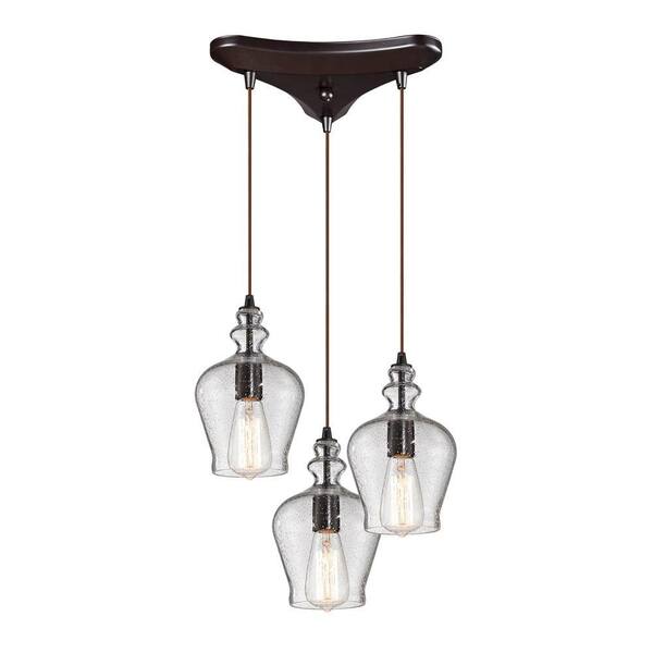 Titan Lighting Wycombe Collection 3-Light Oil-Rubbed Bronze Mini Pendant