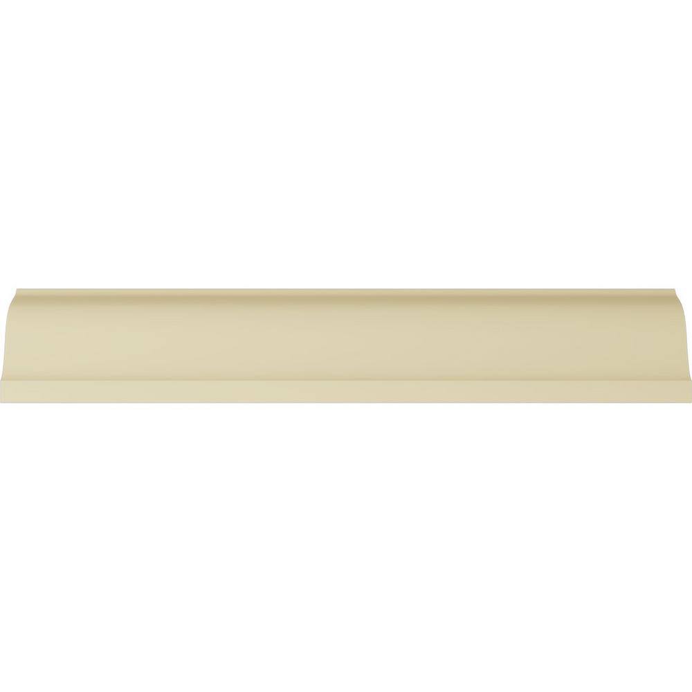 Primed White Polyurethane Egg & Dart Crown Moulding Sample, 12" Length