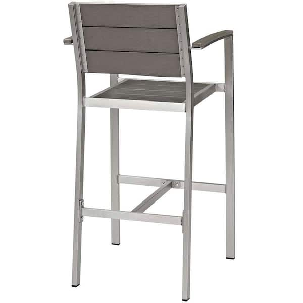 Modway shore outdoor patio store aluminum bar table