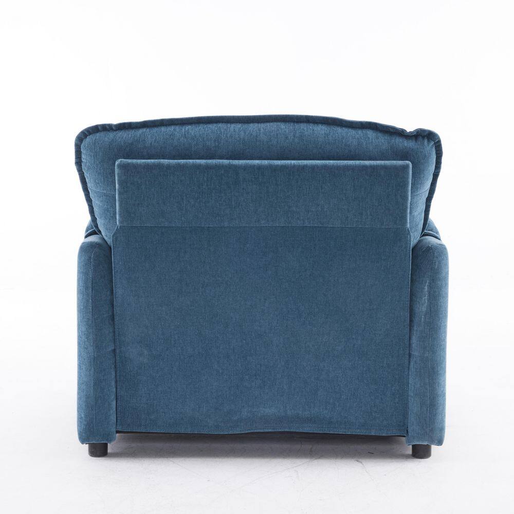 Bronx Blue Chenille Pillow Top Arm Accent Chair with Wood Frame