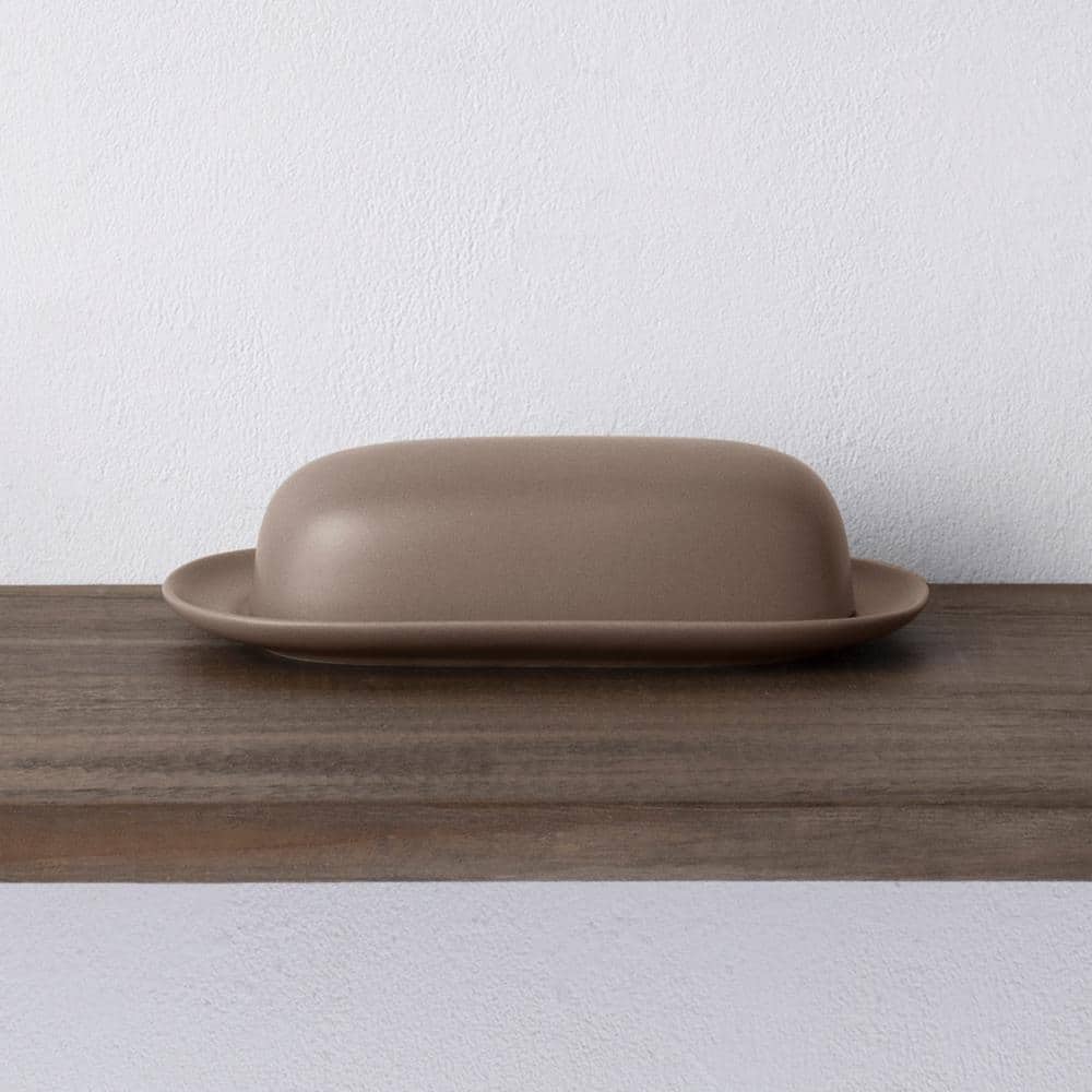 Clay Matte Stoneware Covered Butter Dish