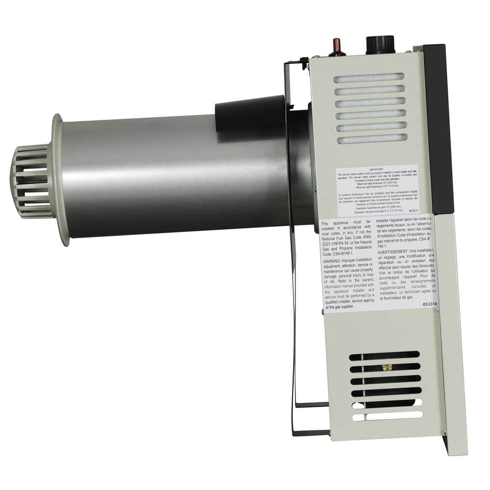 Ashley Hearth Beige Steel Wall-Mounted Natural Gas Heater with Thermostat