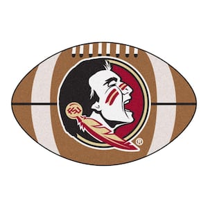 NCAA Florida State University Seminole Logo Brown 2 ft. x 3 ft. Specialty Area Rug