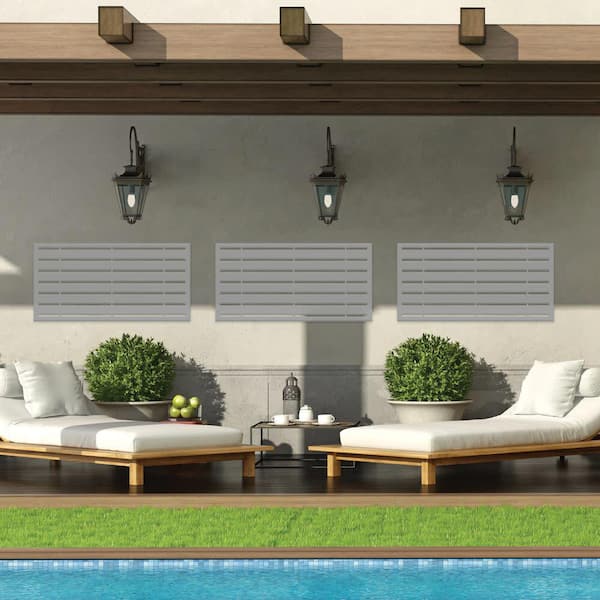 2 ft. x 4 ft. Boardwalk Gray Polypropylene Decorative Screen Panel