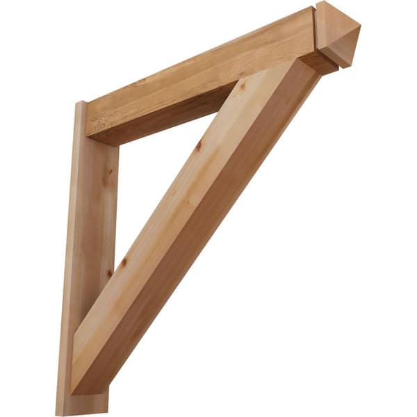 Ekena Millwork 8 in. x 44 in. x 44 in. Western Red Cedar Traditional Arts and Crafts Smooth Outlooker