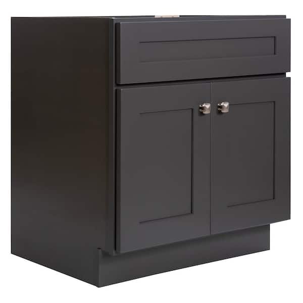 Design House Brookings 30 in W Bath Vanity Cabinet Without Top in Sherwin Williams Urbane Bronze, Unassembled