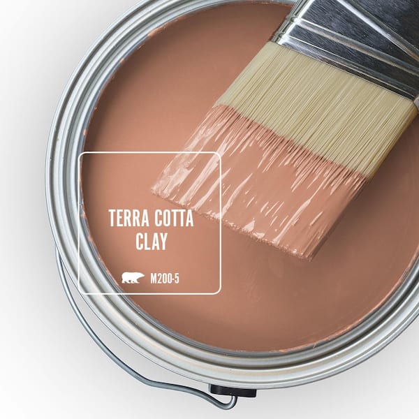 BEHR PREMIUM PLUS 1 qt. #M200-5 Terra Cotta Clay Semi-Gloss Enamel