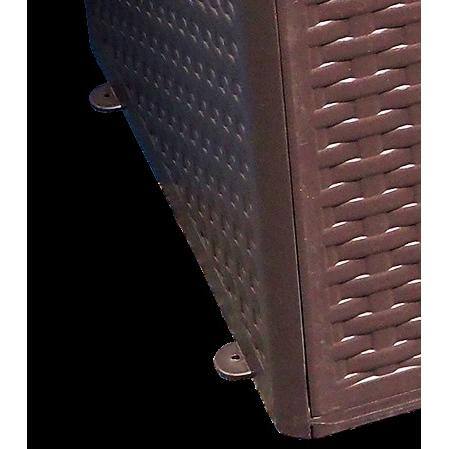 Java Brown 130 Gallon Lockable Resin Wicker Deck Box
