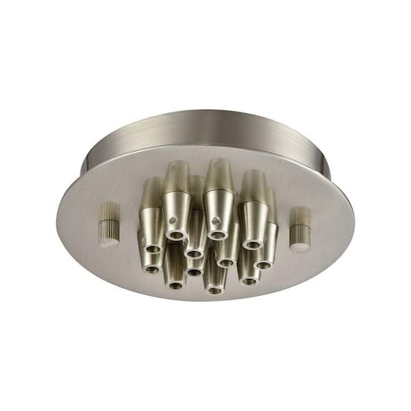 Titan Lighting Illuminaire Accessories 12-Light Satin Nickel Small Round Canopy