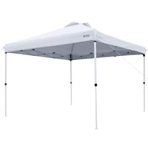 10 ft. x 10 ft. White Pop Up Canopy Portable Outdoor Canopy with 4pcs Weight Bag and Carrying Bag