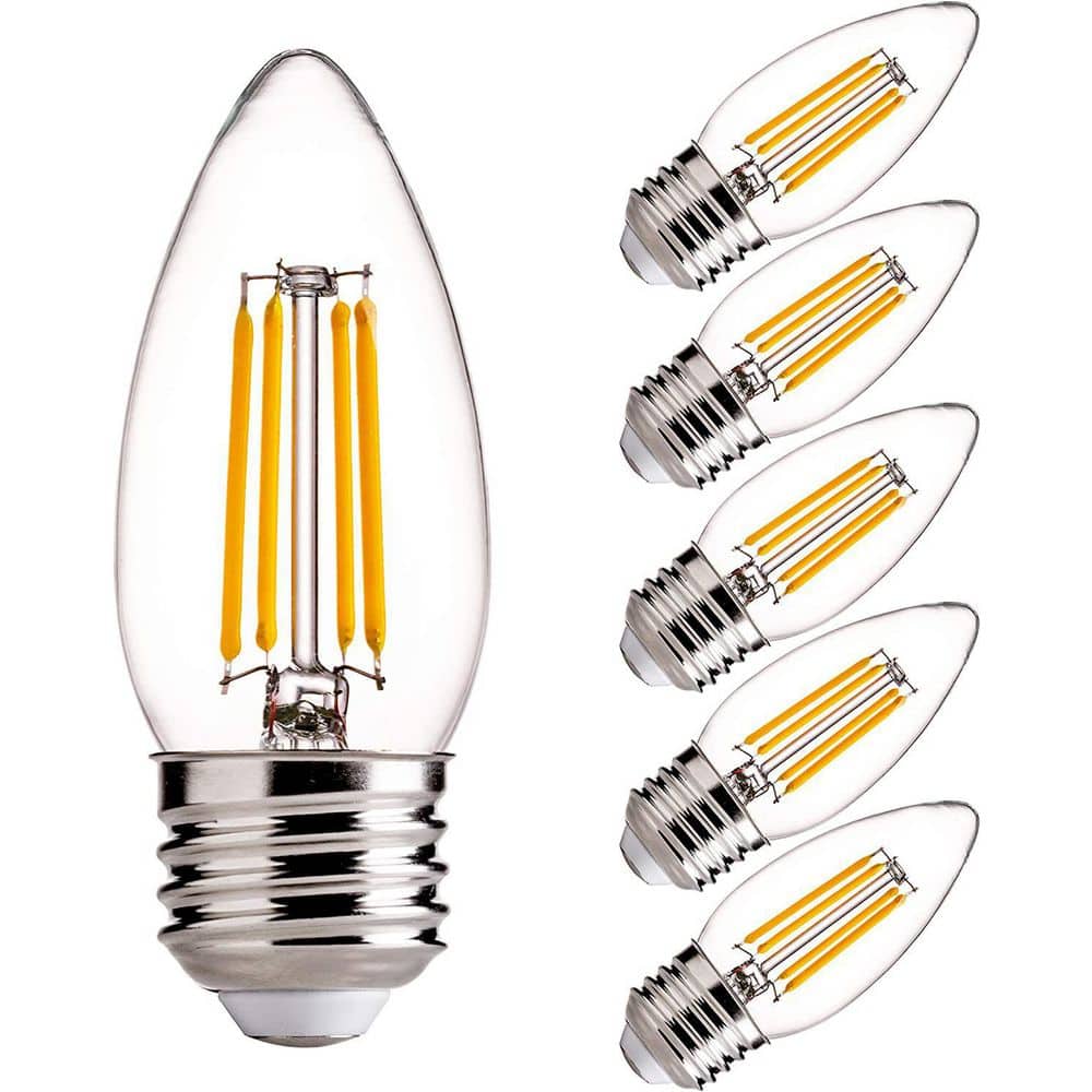 FLSNT 60-Watt Equivalent Dimmable E26 LED Candelabra Bulbs