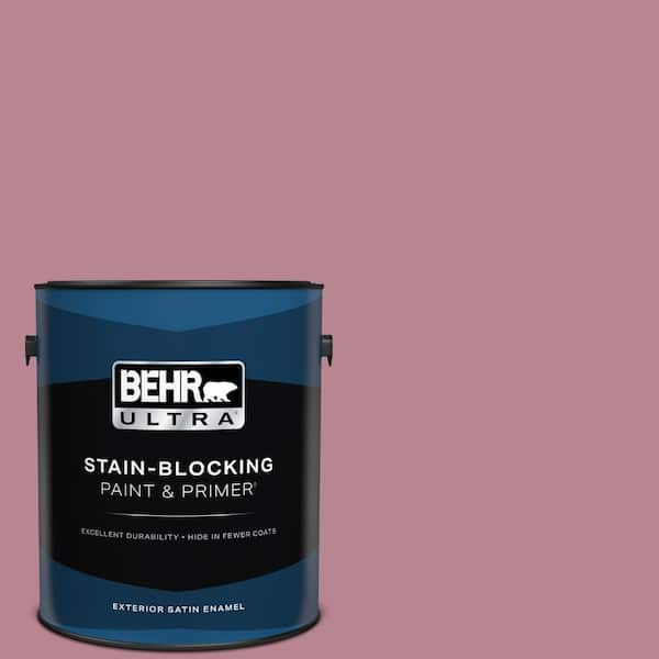 BEHR ULTRA 1 gal. #BIC-19 Berry Blush Satin Enamel Exterior Paint & Primer