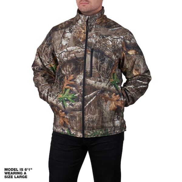 Milwaukee Men's 2X-Large M12 12V Lithium-Ion Cordless QUIETSHELL Camo Heated Jacket with (1) 3.0 Ah Battery and Charger