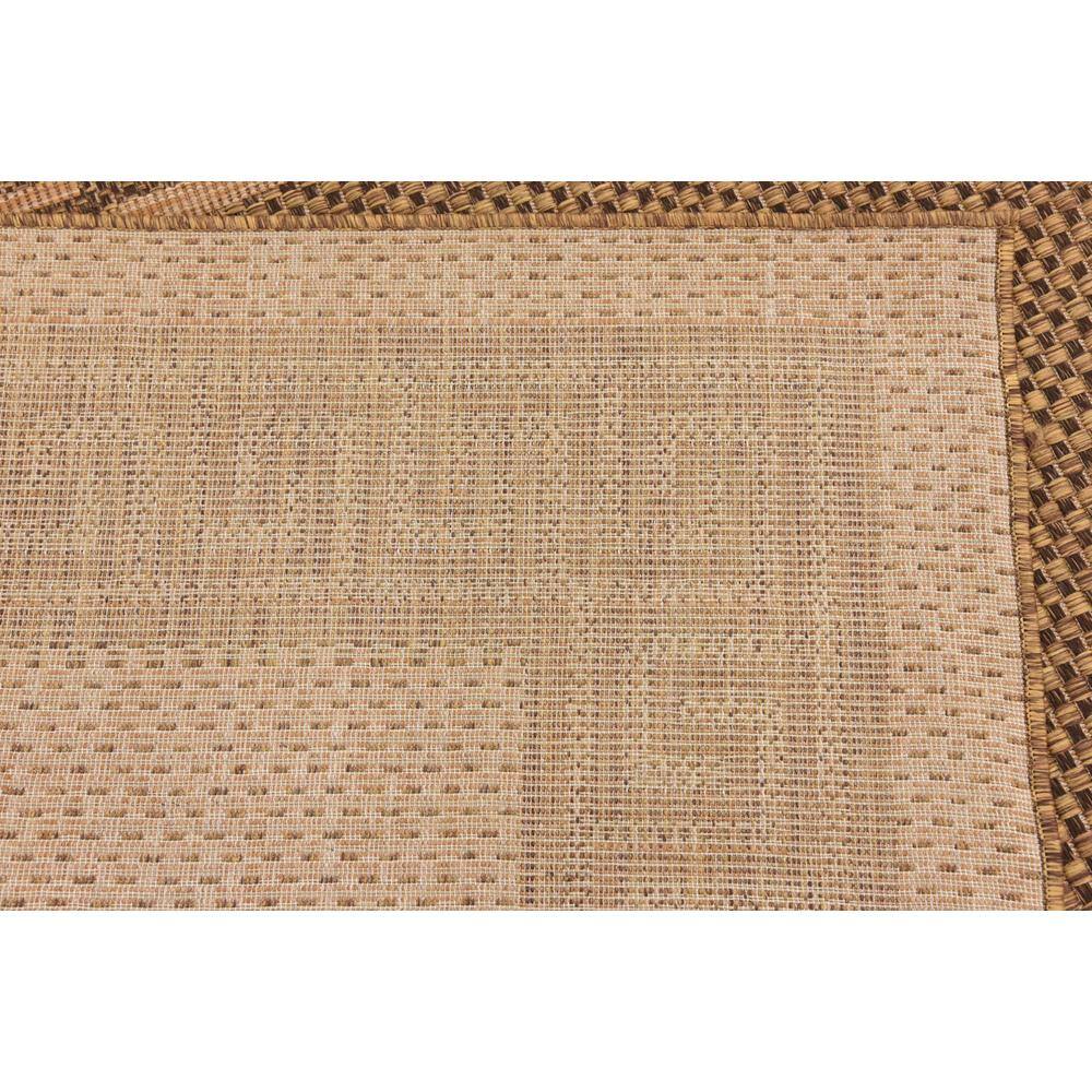 Brown Rectangular Stain-Resistant Synthetic Outdoor Rug