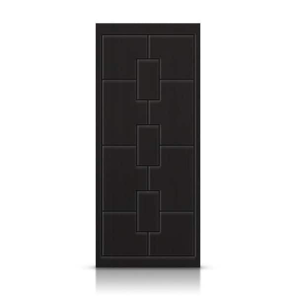 CALHOME 42 in. x 80 in. Hollow Core Black Painted Composite MDF Interior Door Slab