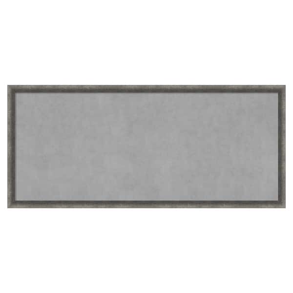 Amanti Art Burnished Concrete Narrow 50 in. x 22 in. Framed Magnetic Board
